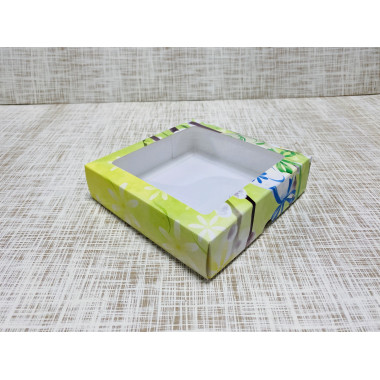 Коробка 14х14х3.5 см, картон, с окошком, "Пасха" - 25 шт(упак)