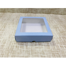 Коробка 14х14х3.5 см, картон, с окошком, "Джинсы" - 25 шт(упак)